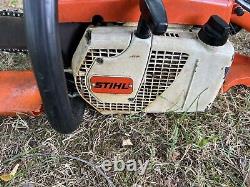 Vintage Stihl 031 AV Chainsaw Made In West Germany Farm Boss Scabbard