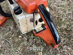 Vintage Stihl 031 AV Chainsaw Made In West Germany Farm Boss Scabbard