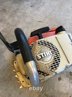 Vintage Stihl 041 AV Chain Saw with 20 & 24 Bar /Chain Engine Runs SOLD AS IS
