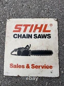 Vintage Stihl Chain Saws Sales & Service Small Sign