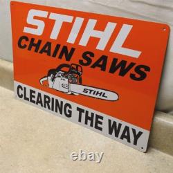 Vintage Stihl Chain Saws metal Sign, Clearing The Way, 18 X 12 U. S. A