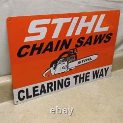 Vintage Stihl Chain Saws metal Sign, Clearing The Way, 18 X 12 U. S. A