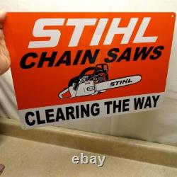 Vintage Stihl Chain Saws metal Sign, Clearing The Way, 18 X 12 U. S. A