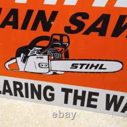 Vintage Stihl Chain Saws metal Sign, Clearing The Way, 18 X 12 U. S. A