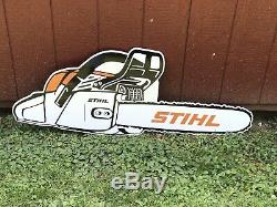 Vintage Style Stihl Chain Saw Sign 4 Foot! Diecut WILL NOT FADE